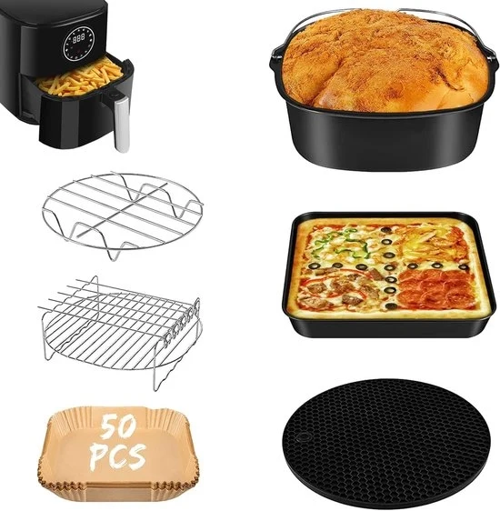 Accessori per Airfryer - Set di Accessori per Airfryer - Adatto per Frittelle ad Aria Calda