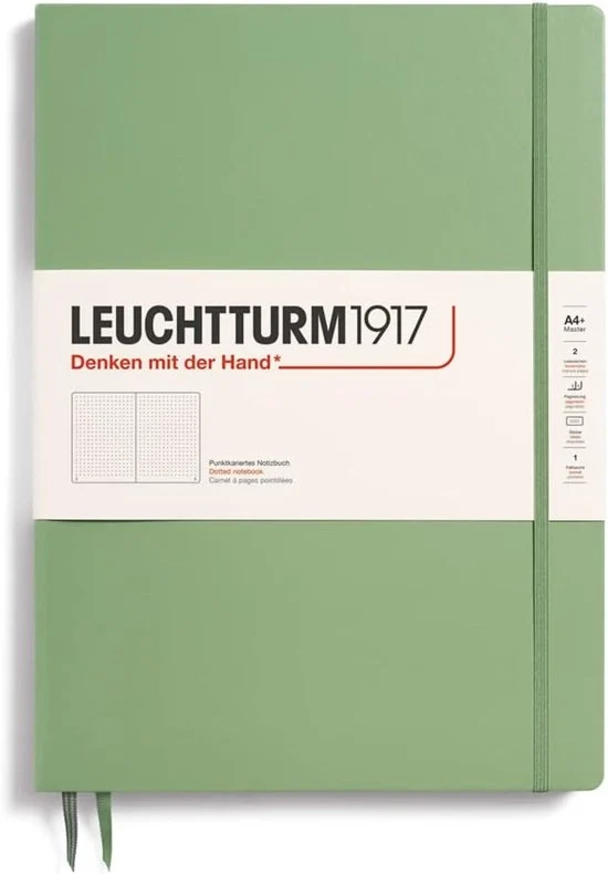 Libretto A4+ - copertina rigida - salvia - 123 pagine numerate