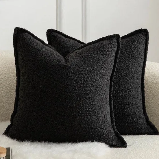 Set di cuscini con design a boucle classico - insieme da 2 - 50 x 50 cm - facile da pulire