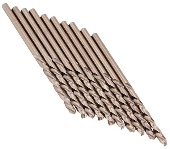 Set di Trapano a Cobalto 1mm-3mm 10 pezzi Trapani a spirale con canale rettilineo