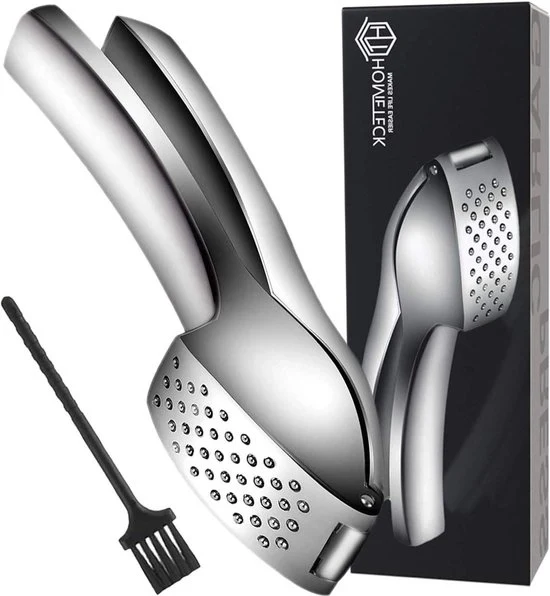 Impastatore d'aglio - Resistente e Duraturo - Miscela in acciaio inossidabile - Resistentente al lavastoviglie - Utensile da cucina per impastare l'aglio