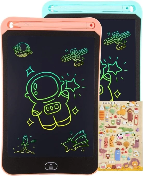 Tavolo da disegno LCD a 10 pollici - 2 pezzi - tablet elettronico per giochi per bambini - ragazzi e ragazze 2 3 4 5 6 7 anni - utilizzabile con contenuti HTML Tastiera da disegno