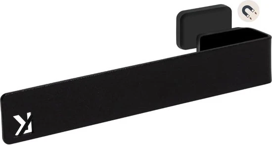 Sostegno per asciugamano magnetico in acciaio inox nero-nero - supporto per asciugamano cucina - senza perforazione - per vasche da bagno in acciaio inox o alluminio. Sostegno per asciugamano magnetico in acciaio inox.