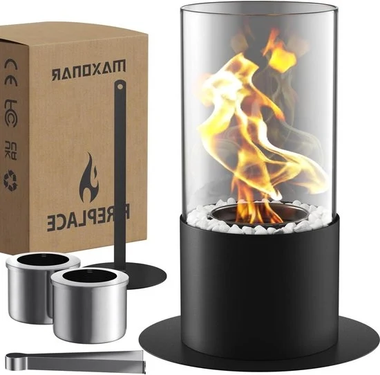 Bioetanolo tavolino da fuoco - pietre decorative - tempo di combustione prolungato - tavolino da fuoco portatile bioetanolo Modello: Specifica:
