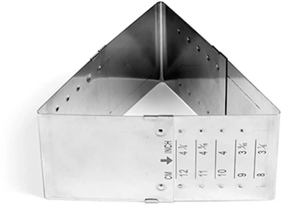 Vassoio per cucina triangolare - Accessorio da cucina professionale - 1 pezzo - Acciaio inossidabile - 8-12 cm