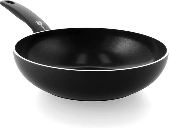 Wok in acciaio inossidabile 28 cm/37 L, non-stick ceramica Cambridge, resistente al lavastoviglie e al forno, senza PFAS