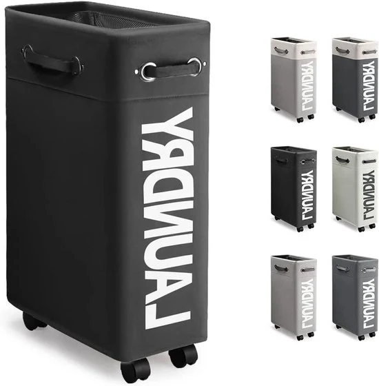 Aspirapolvere pieghevole con ruote - 45L - Nero - Extra Sottile