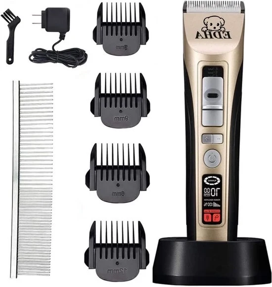 Trimmer 5 velocità con bassa vibrazione caricabile per animali - cani/gatti/cavalli Spazzola per cani