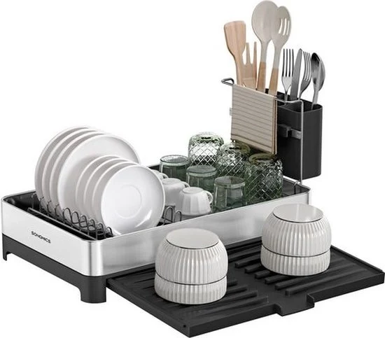 Afdruiprek Utschiusabile con supporto per utensili da cucina in acciaio inossidabile