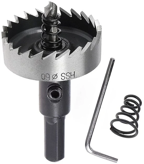 Taglierini per metallo e acciaio inox a velocità elevata - Trapano a foro circolare per metallo e acciaio inox - 60mm - Prestazioni carburo - Ideale per metallo e acciaio inox - Codice prodotto: - Modello: - Caratteristiche tecniche: diametro foro 60mm