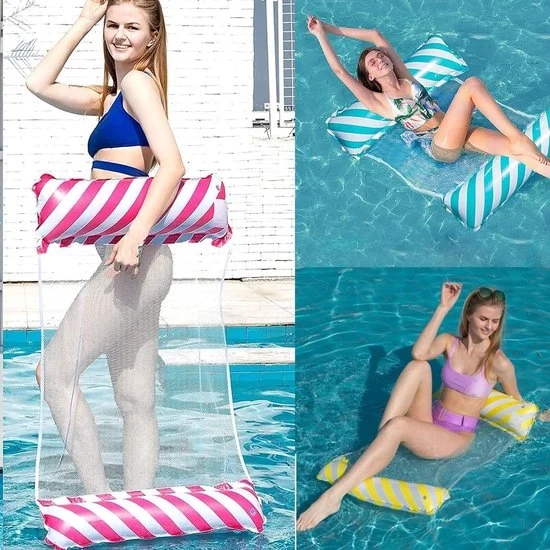 Matrimoniale Hangmat per Acqua - Matrimoniale Hangmat per Bagno - Piscina Inflabile - Matrimoniale Airbed per Bagno - Piscina Inflabile - Bagno - Spiaggia - Giochi d'Acqua - Vacanza - Must Have per l'Estate!