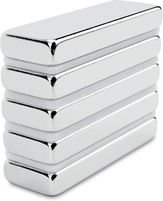 Magnetici Neodymium rettangolari - Forti e Versatili - 5 pezzi - 30 x 10 x 4 mm