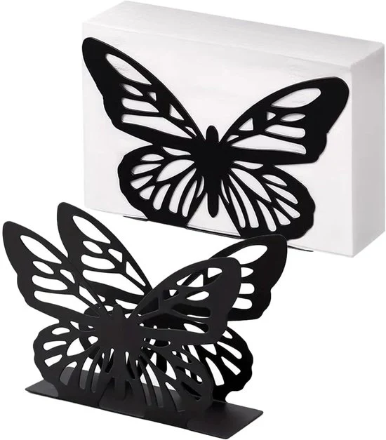 Servizio per tovaglioli - 2 pezzi - Nero - Metallo