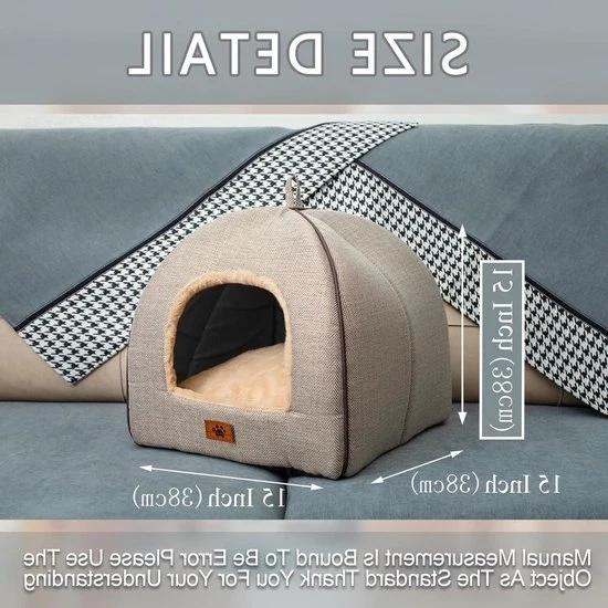Tenda letto per cani e gatti - confortevole e stile - 1 pezzo - pelle sintetica
