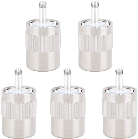 Connettore UHF PL-259 Coassiale 5 pezzi - Connessione RF - Adatto per GPS e Antenna - 50 Ohm - Alta qualità