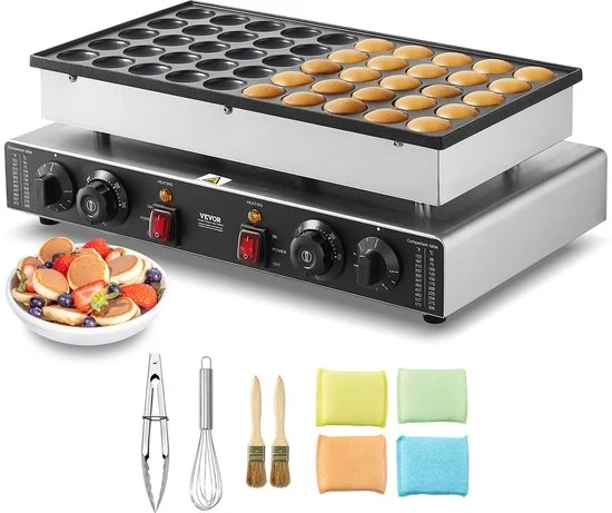 Mini Frittelle Frittelle Fatto a Casa - Senza Aderenza - Commerciale - Doppia Temperatura - Controllo del Tempo