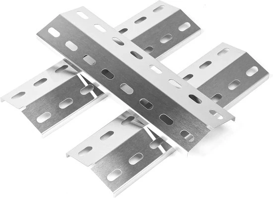 Piastre di riscaldamento in acciaio inossidabile - parti di ricambio - 3 pezzi - 35 x 10.5cm