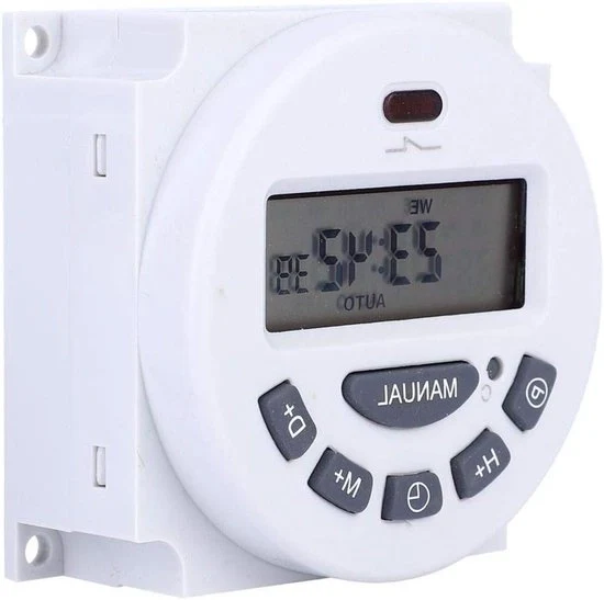 Mini tijdschakelaar digitale LCD programmabile 220V per boiler, illuminazione stradale e cabine elettriche