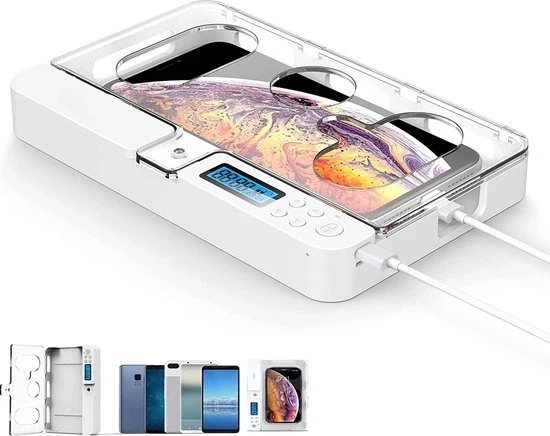 Cassetta di sicurezza per telefono - Cassetta di sicurezza per telefono - Box di concentrazione - Con meccanismo di blocco orario - Cassetta di sicurezza per telefono - Prigione per telefono - Bianca - Un must per non essere più distratto!
