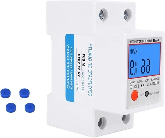 Elettrometro unifasico 230V con display digitale riportabile a zero illuminazione LED