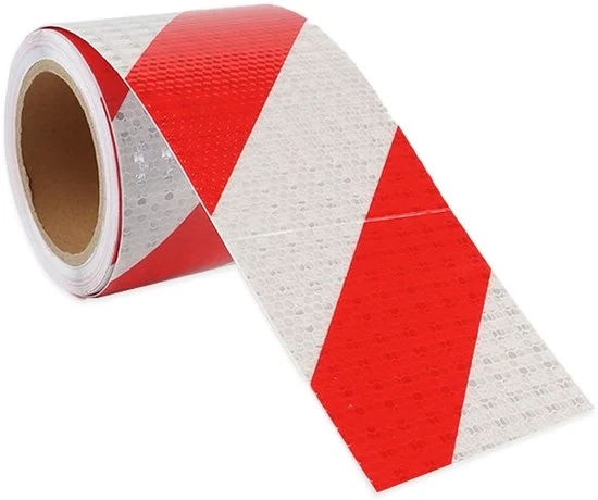 Tappetino Riflettente Acquatico - Alta Visibilità - 10cm x 10m - Rosso e Bianco