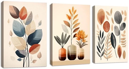 Decorazione a tela da parete - 3 pannelli - 50x70 cm - di alta qualità - pronto per l'installazione