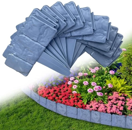 Bordura in PVC - Antracite - 20 pezzi - 5 m