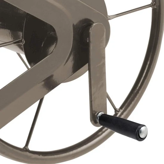 Serpentino per giardino in acciaio 60m con connessione rapida, supporto per tubo e fissaggio per pavimento, colore marrone, tubo per giardino con serpentina