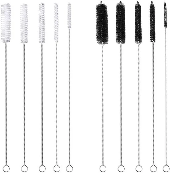 Racchetto a setole di rafia - ideale per flaconi e bottiglie - 10 pezzi - 30 cm