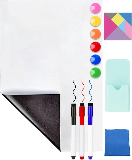 Foglio adesivo magnetico - Tavolo da disegno autoadesivo - 1 pezzo - Nero