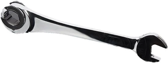 Chiave inglese a doppia testa 14mm con riflettore e polimento a rasoio per flare con clessidra di rinculo in acciaio inossidabile con testa fissa.