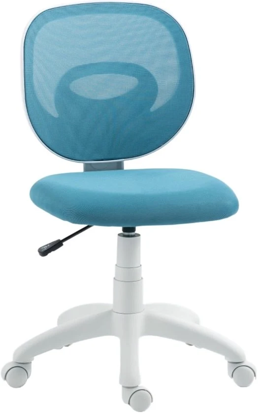 Sedia Ergonomica per Ufficio - Blu - Schienale a C - Regolabile in Altezza - Struttura in Plastica