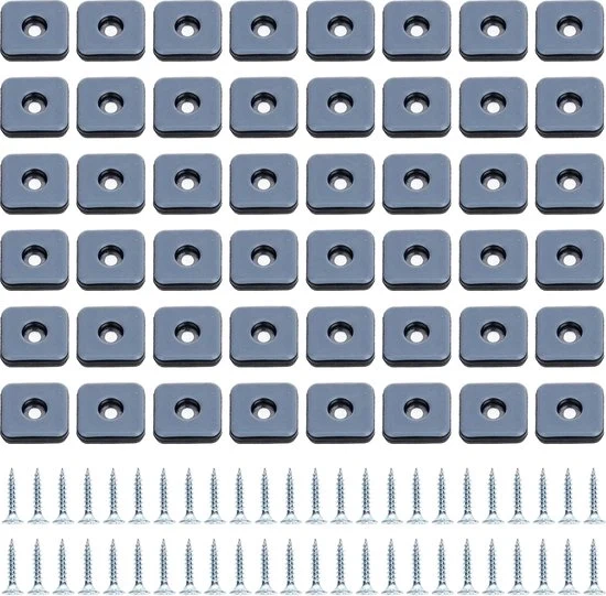 48 pezzi di smalti per mobili a Teflon, gomme anti vibrazioni per mobili, Ø 25 mm (quadrato)