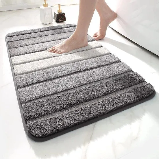 Matte anti-slip 40 x 60 cm - Microfibra - Grigio - Assorbente
