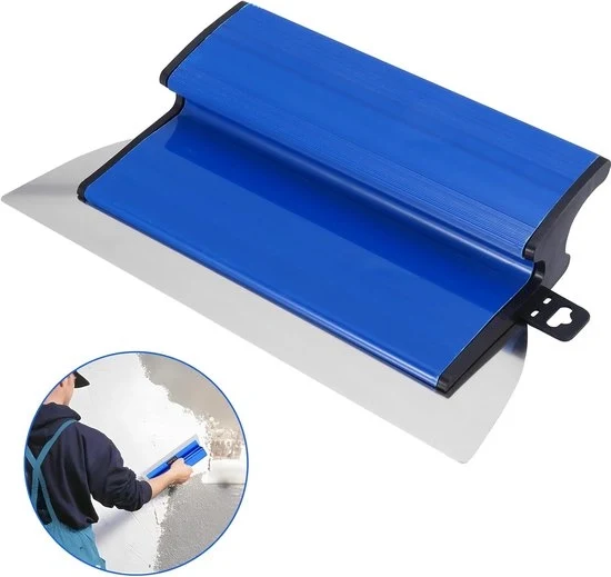 Spatola per stucco - Spatola con manico a Z - 1 pezzo - Blu - Smalto per cemento - 25 x 15 x 4,3 cm