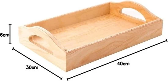 Piatto di servizio rettangolare in legno di abete - 40 x 30 x 6 cm - piatto di servizio in legno quadrato 70x70