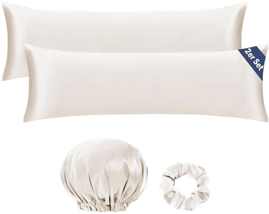 Set di 2 Cuscini di Qualità con Tessuto di Satin - Lusso e Protezione - Varie Colorazioni