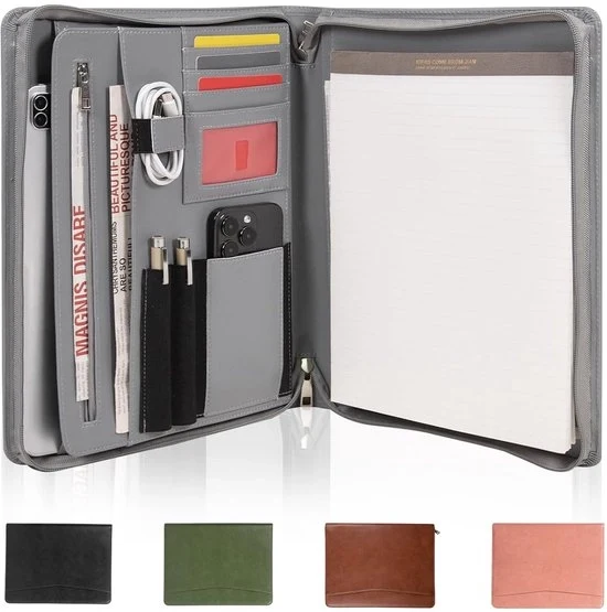 Carta da scrivere A4 - Pelle vegetale - Grigio - Ufficio