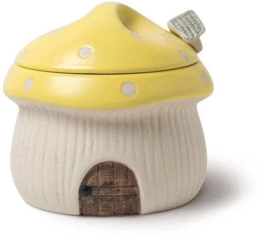 Ciotola per zucchero con coperchio e cucchiaio - adatta per spezie e zucchero - 14 oz - giallo - ceramica