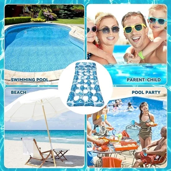 Hangmat per immersione - 180 x 85 cm - air mattress per adulti - lettino galleggiante per piscina - giocattolo per piscina hangmat per immersione