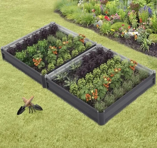 Set di Piantagioni Metalliche 90x90 cm da 2 – Piantagioni Elevate in Acciaio Zilargrighe per Esterno – Piantagioni Sostenibili per Erbe, Verdure e Fiori – Piantagioni Quadrati per Balcone e Giardino