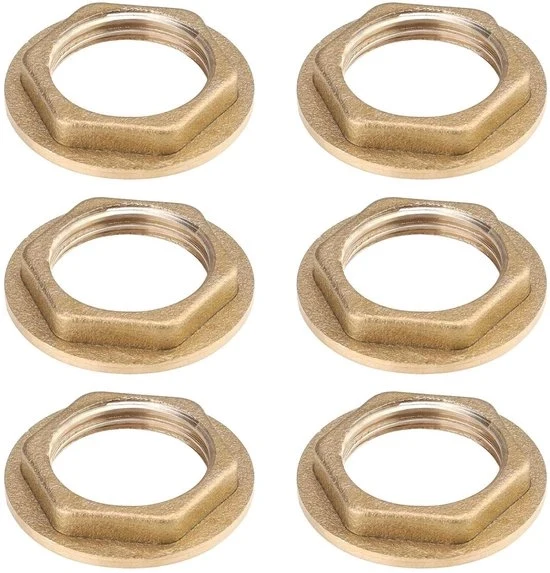 Accessori per sanitari 1/2 pollici zeskantmoer flens 6 pezzi BSP in ottone per fissaggio di rubinetti per vasca e lavabo
