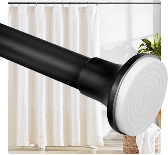Maniglia per doccia regolabile - Acciaio inossidabile - Regolabile a distanza - Nero - 70-95 cm