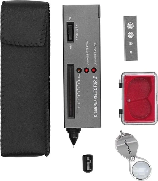 Testatore di diamanti - Alta precisione - Con LED - Portatile - Testatore di diamanti - Penna selettore di diamanti - Pietre preziose - Assicurati che sia reale!