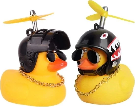 Giocattolo in gomma per dashboard - Decorazioni gialle di anatra - Anatra in gomma con elica - Per bambini e adulti - Stile 3 Cool plate