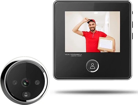 Camera con schermo interno per la visione notturna - 120 gradi di campo visivo - alta risoluzione - possibilità di scatto di foto