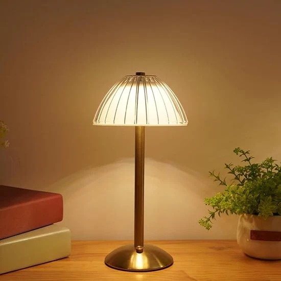 Lampada da Tavolo Ricaricabile - Senza Fili - Regolabile - Alta Qualità - Adatto per la Sala da Pranzo o la Camera da Letto