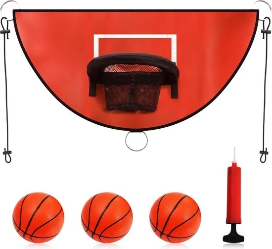 Rim di Basket Breakaway per Dunking - Accessorio Trampolino con Mini Basket per Bambini e Adulti da Utilizzare all'Interno e all'Esterno (Rosso)