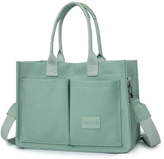 Borsa a spalla per donne - shopper in canapa - borsa elegante