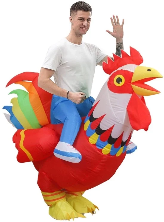 Costume gonfiabile - Colore rosso - Unico e divertente - 1 pezzo - 100% poliestere